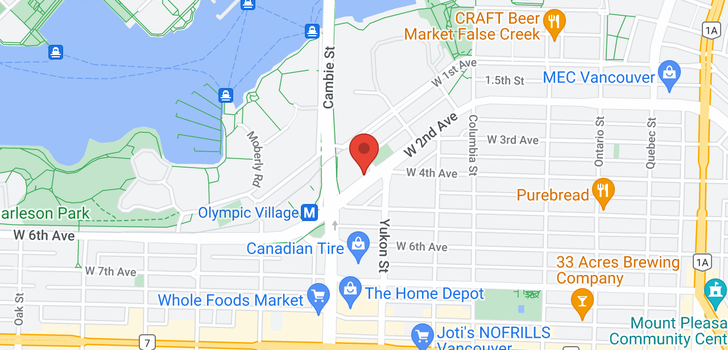 map of 1013 445 W 2ND AVENUE